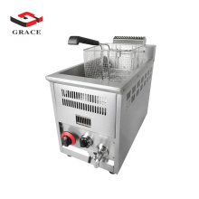 Commercial Restaurant Adjustable 8L LPG Gas Deep Fryer With Temperature Control